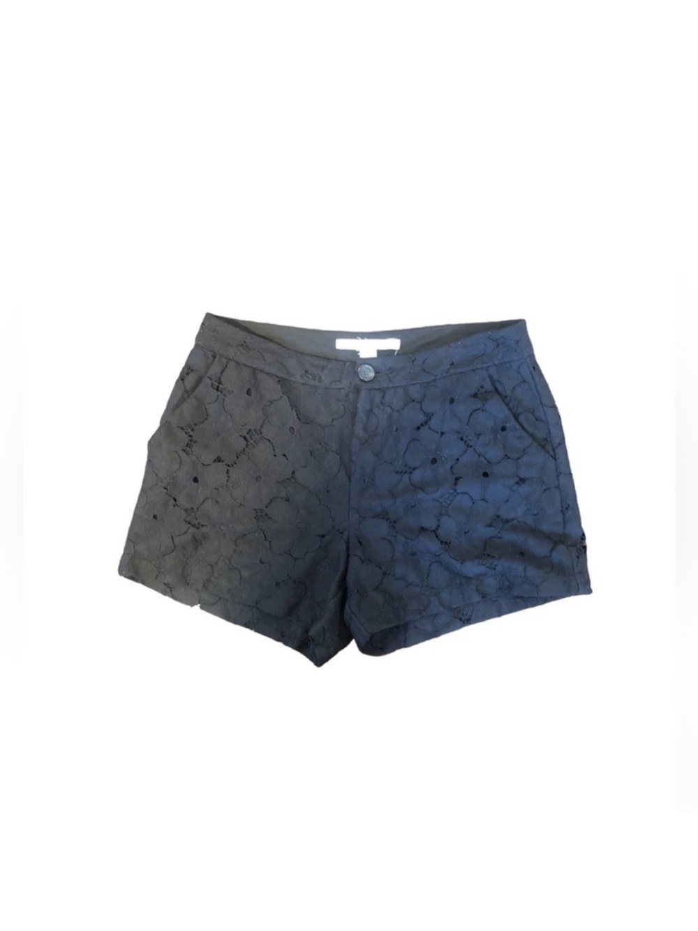 Lauren Conrad Black Lace Eyelet Overlay Floral Shorts Size 6
